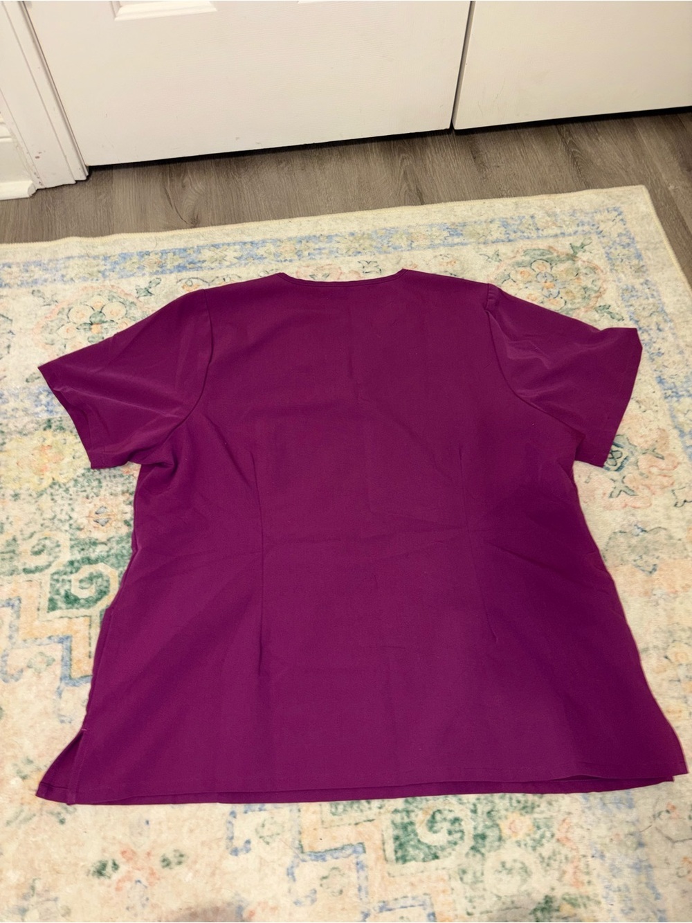 Mandala Purple women’s V-Neck Scrub Top - Picture 3 of 3